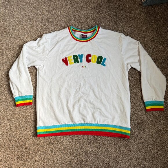 Mens/Unisex Cool Shirtz The Rainbow Crew Sweatshirt, White, Size XXL - Picture 1 of 9